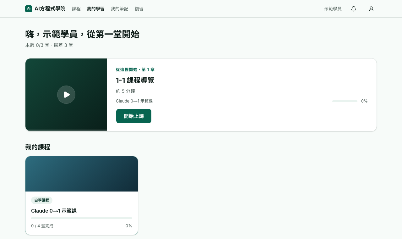我的學習:本週目標、接著上的那一堂,以及我的課程